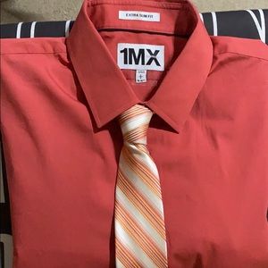 Express 1MX Extra Slim shirt with tie.
